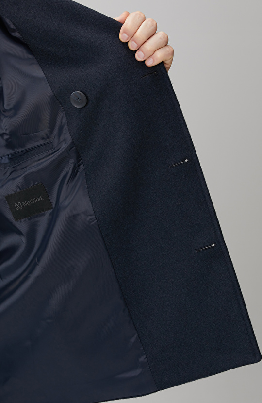 Lacivert Kruvaze Gemici Kaban