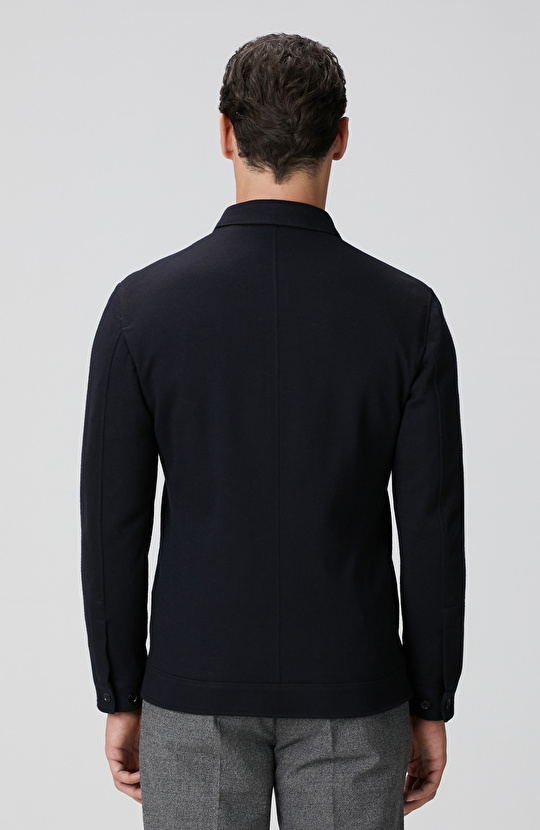 Siyah Yün Mix Dış Gömlek