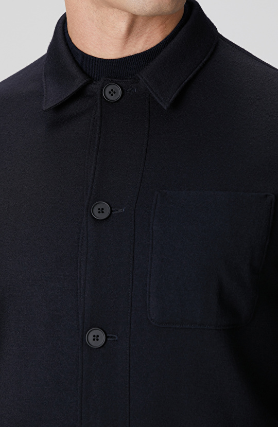 Siyah Yün Mix Dış Gömlek