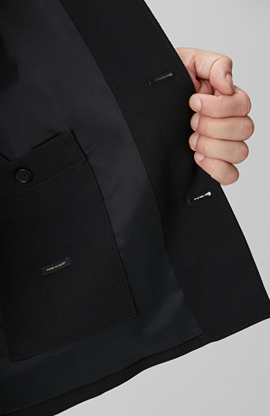 Siyah Cep Detaylı Yün Dış Gömlek