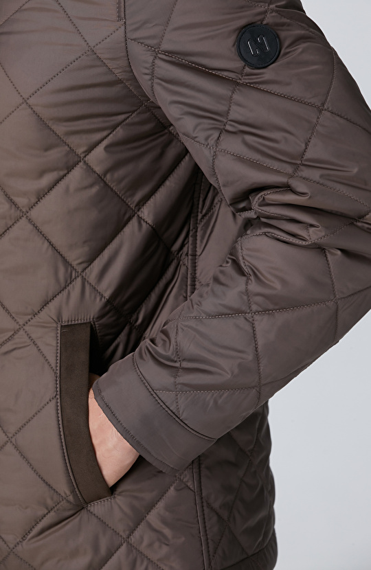 Kahverengi Süet Garnili Coat Ceket