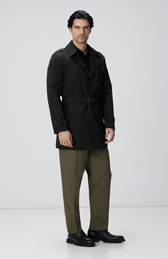 Siyah Kuşaklı Pardösü