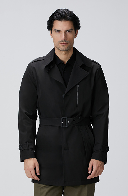 Siyah Kuşaklı Pardösü