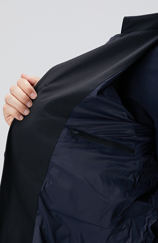 Lacivert Kuşaklı Pardösü