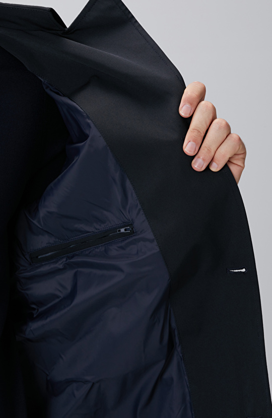 Lacivert Kuşaklı Pardösü