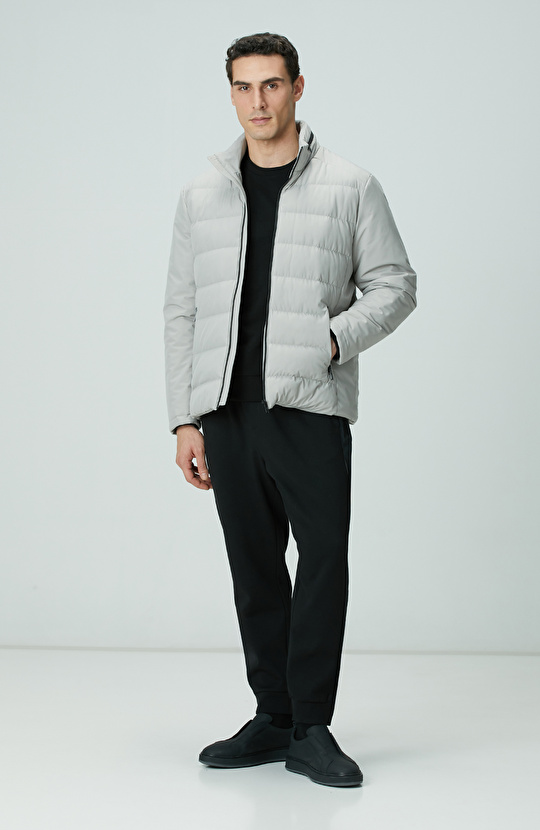 Taş Su Geçirmez Fermuarlı Casual Kaban