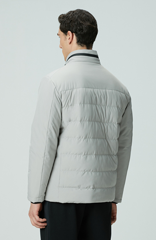 Taş Su Geçirmez Fermuarlı Casual Kaban