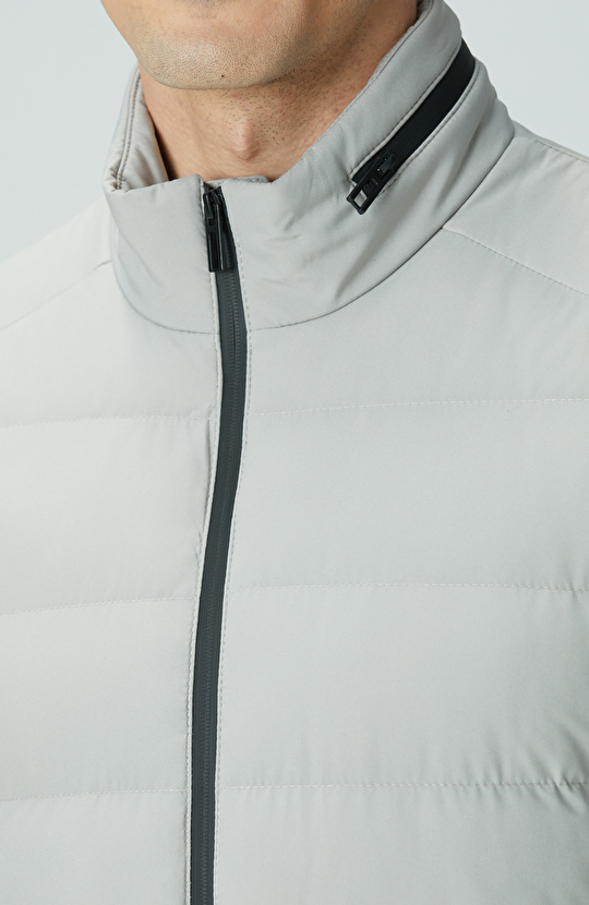 Taş Su Geçirmez Fermuarlı Casual Kaban