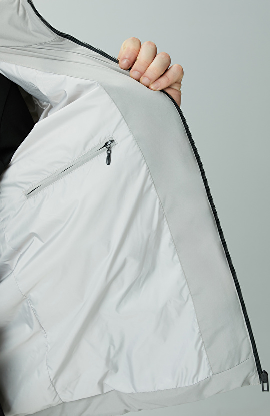 Taş Su Geçirmez Fermuarlı Casual Kaban