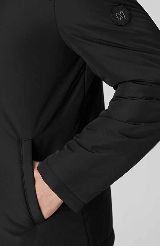 Siyah Kürk Detaylı Mont