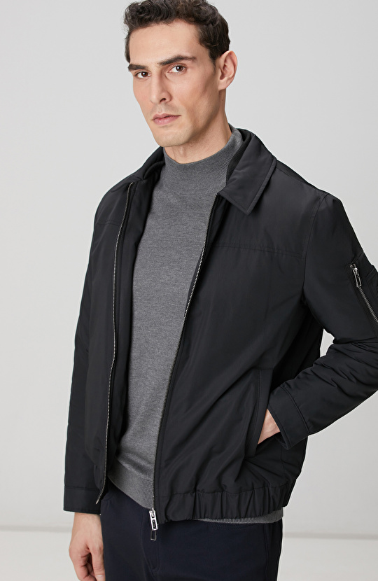 Siyah Bomber Mont