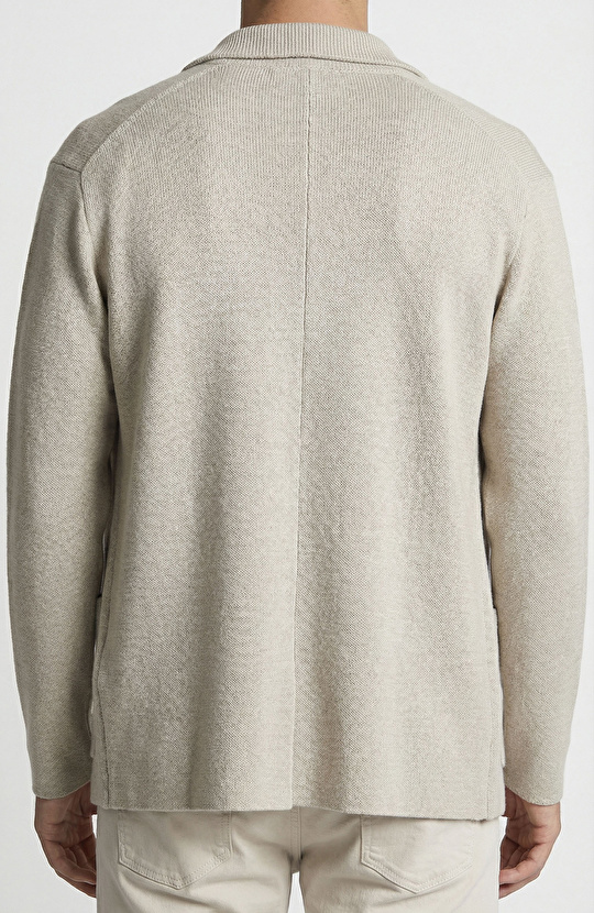 Vizon Yün Karışımlı Triko Ceket