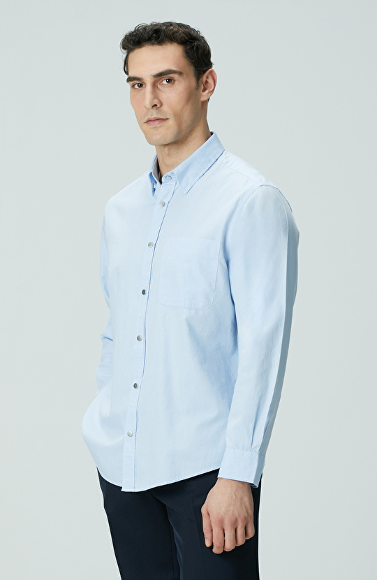 Mavi Oxford Gömlek