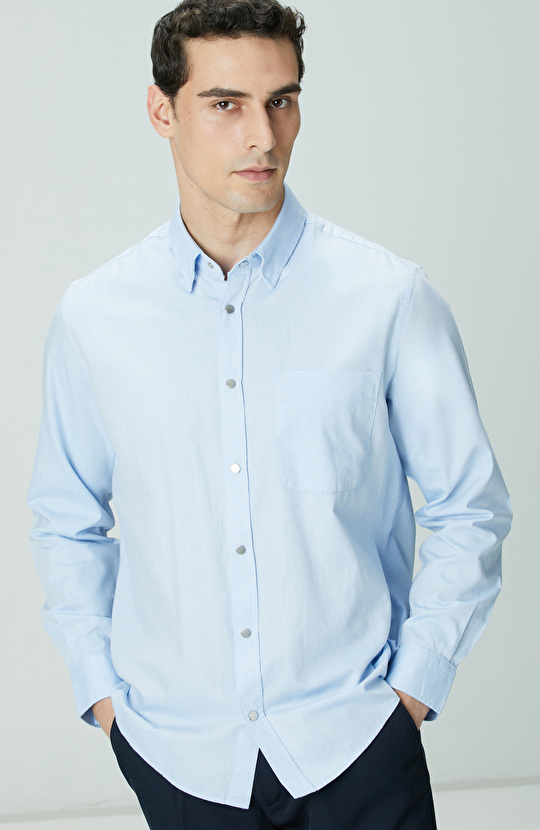 Mavi Oxford Gömlek