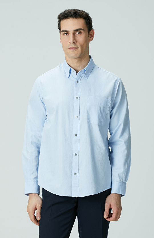 Mavi Oxford Gömlek