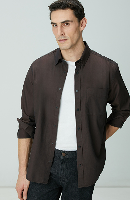 Kahverengi Oxford Gömlek
