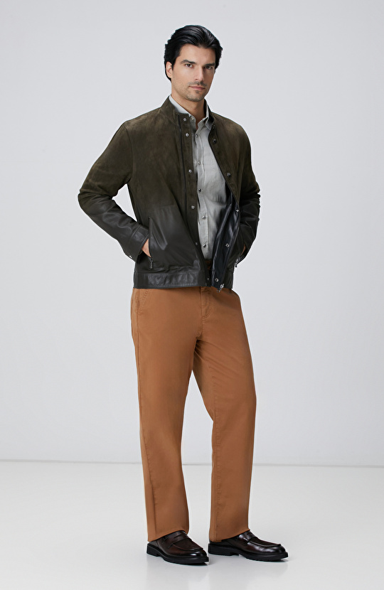 Açık Haki Oxford Gömlek