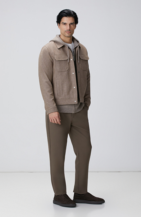 Limited Vizon Kapüşonlu Triko Mont