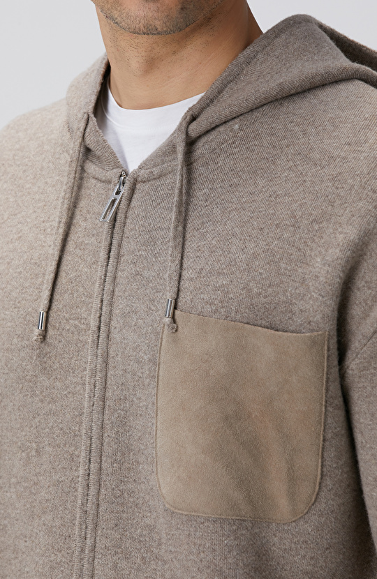 Limited Vizon Kapüşonlu Triko Mont