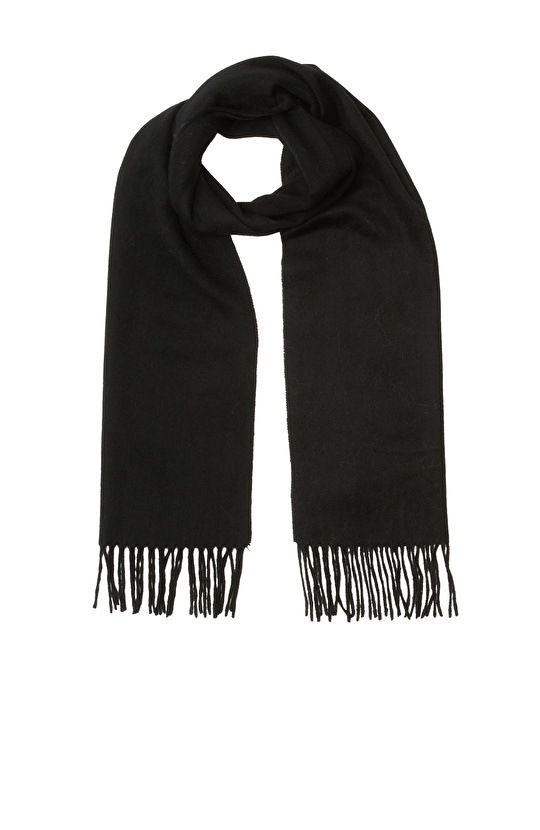 Siyah Kadın Kaşmir Atkı