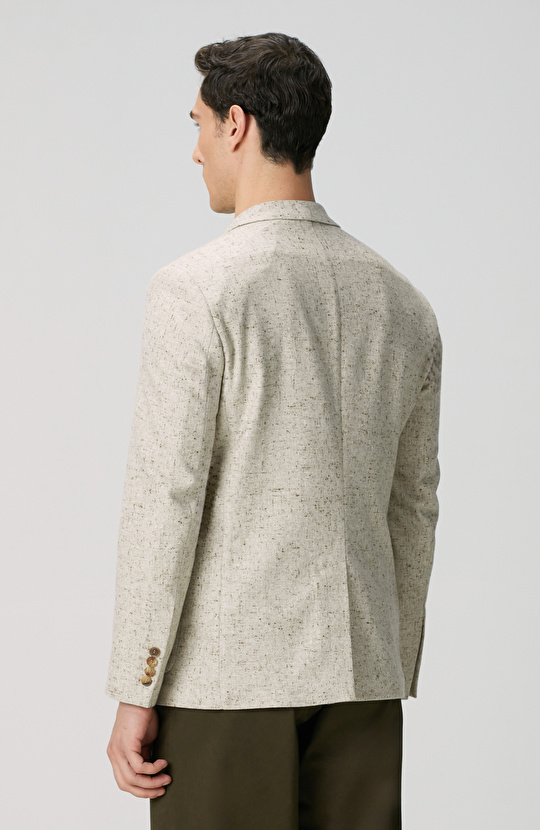 Limited Loro Piana Kumaşından Üretilen Bej Yün Ceket