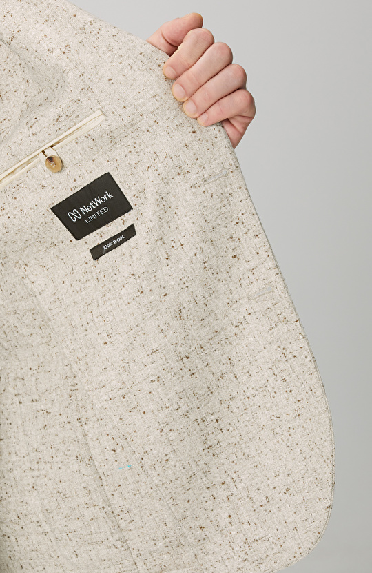 Limited Loro Piana Kumaşından Üretilen Bej Yün Ceket