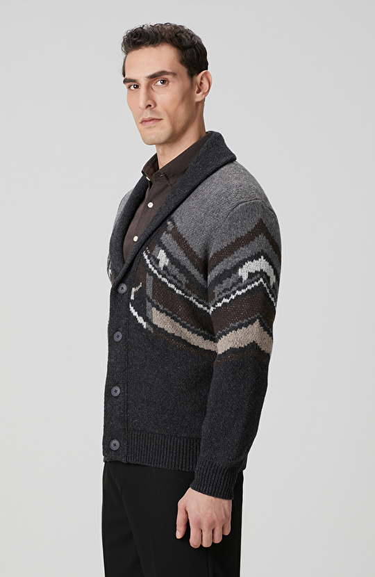 Antrasit Triko Yün Hırka