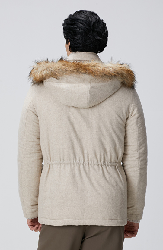 Taş Yün Kaşmir Karışımlı Casual Kaban