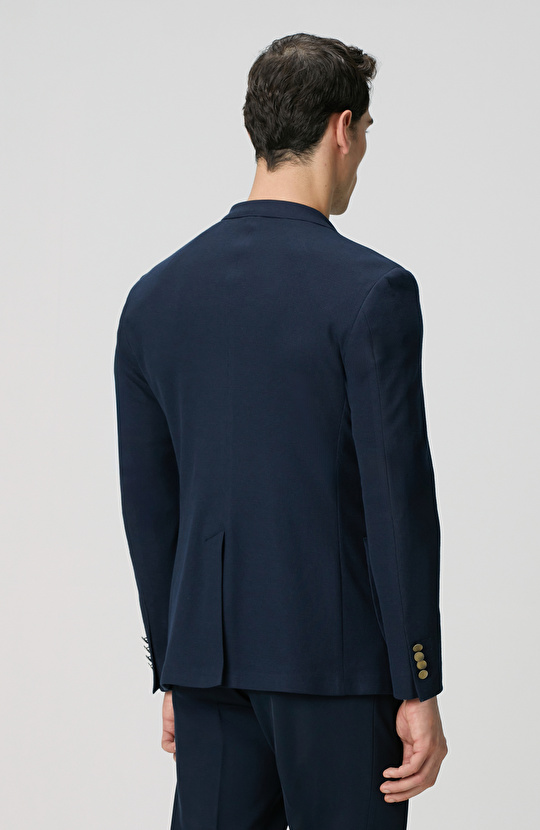 Lacivert Armürlü Ceket