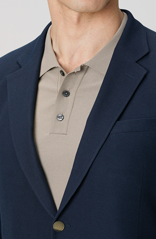 Lacivert Armürlü Ceket