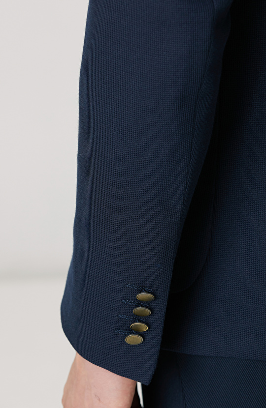 Lacivert Armürlü Ceket