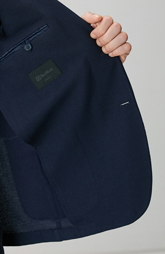 Lacivert Armürlü Ceket