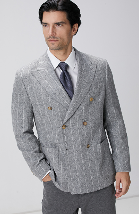 Limited Ermenegildo Zegna Kumaşından İpek Yün Karışımlı Takım Elbise