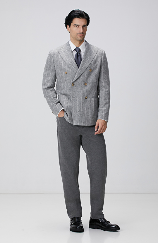 Limited Ermenegildo Zegna Kumaşından İpek Yün Karışımlı Takım Elbise