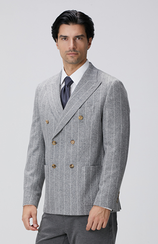 Limited Ermenegildo Zegna Kumaşından İpek Yün Karışımlı Takım Elbise