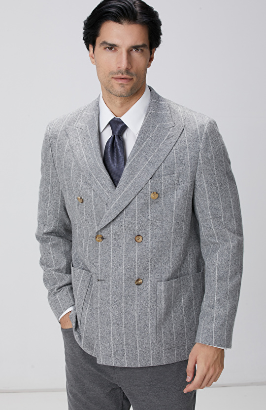 Limited Ermenegildo Zegna Kumaşından İpek Yün Karışımlı Takım Elbise