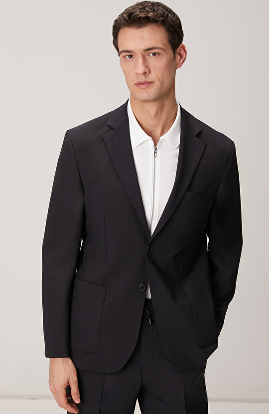 N-Tech Lacivert Yün Takım Elbise