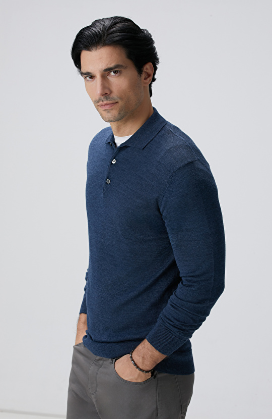 Limited Antrasit Yün Karışımlı Triko Kazak