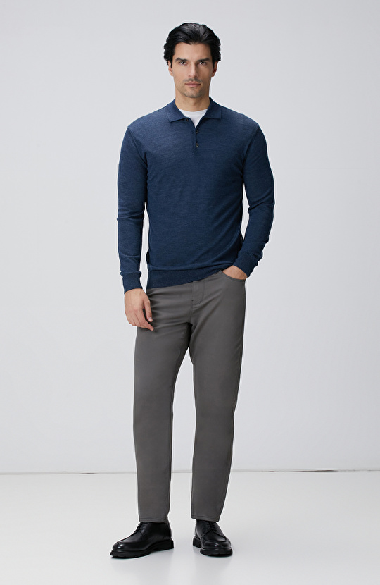 Limited Antrasit Yün Karışımlı Triko Kazak