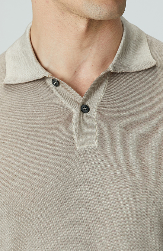 Limited Bej Melanj Yün Triko Kazak