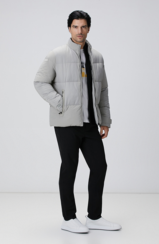 N-Tech Taş Dik Yaka Puffer Mont