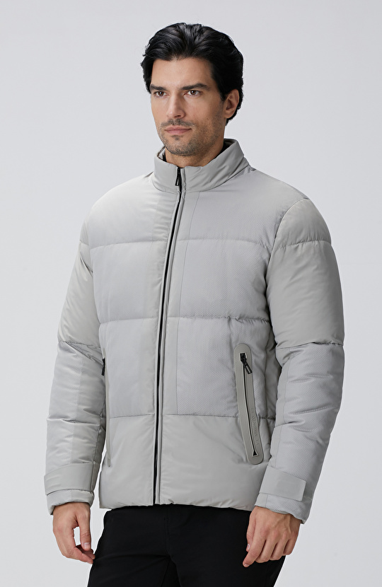 N-Tech Taş Dik Yaka Puffer Mont