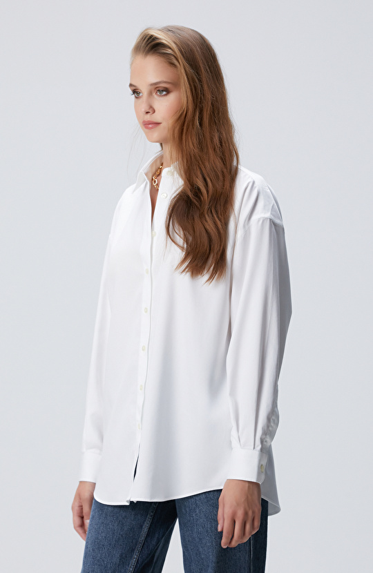 Beyaz Non-Iron Gömlek