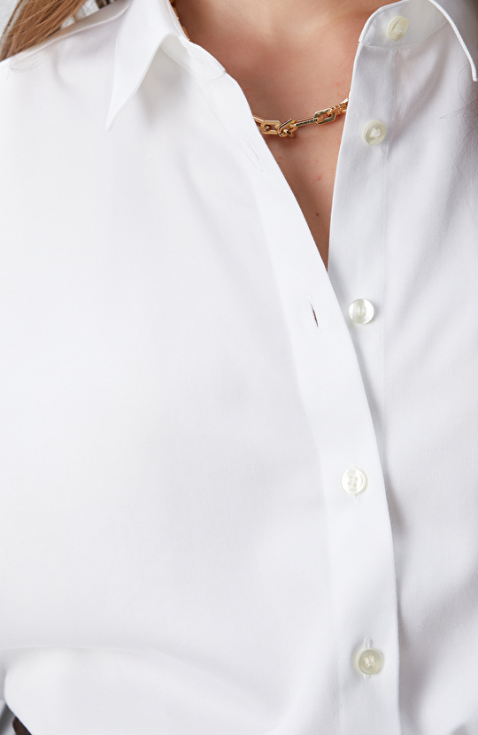 Beyaz Non-Iron Gömlek