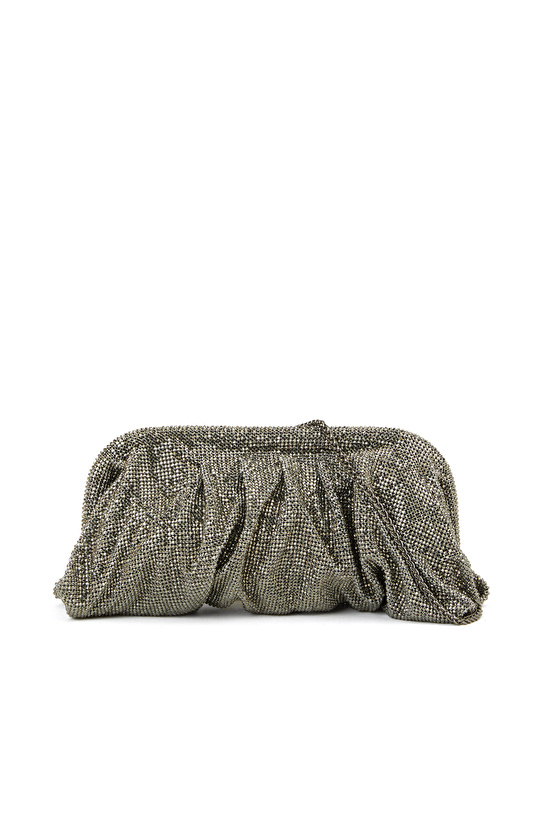 Platin Taşlı Kadın Clutch