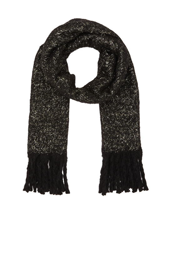 Siyah Lureksli Kadın Atkı