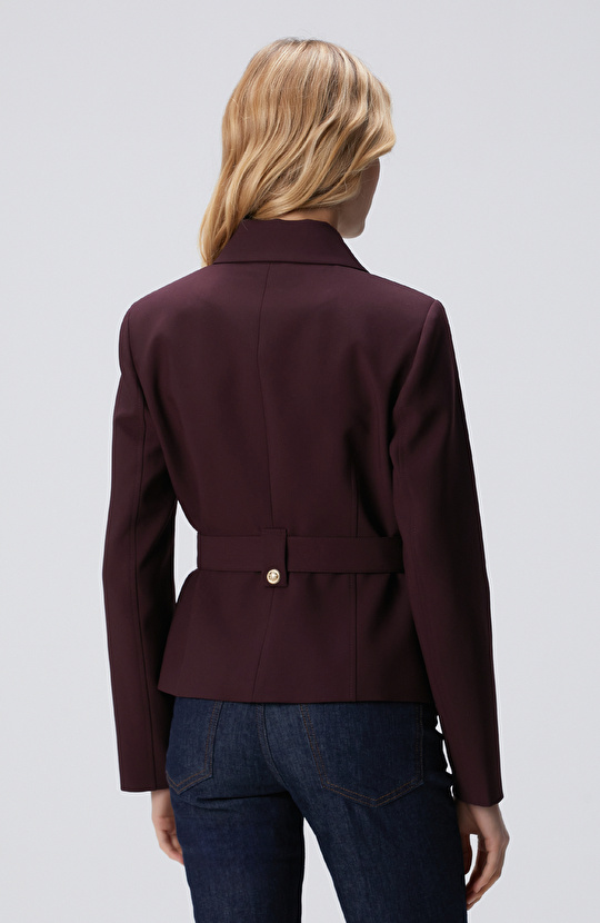 Vişne Kemer Detaylı Ceket