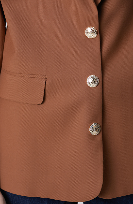 Camel Yün Karışımlı Ceket