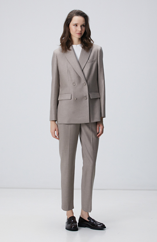 Limited Vizon Kaşmir Karışımlı Yün Ceket