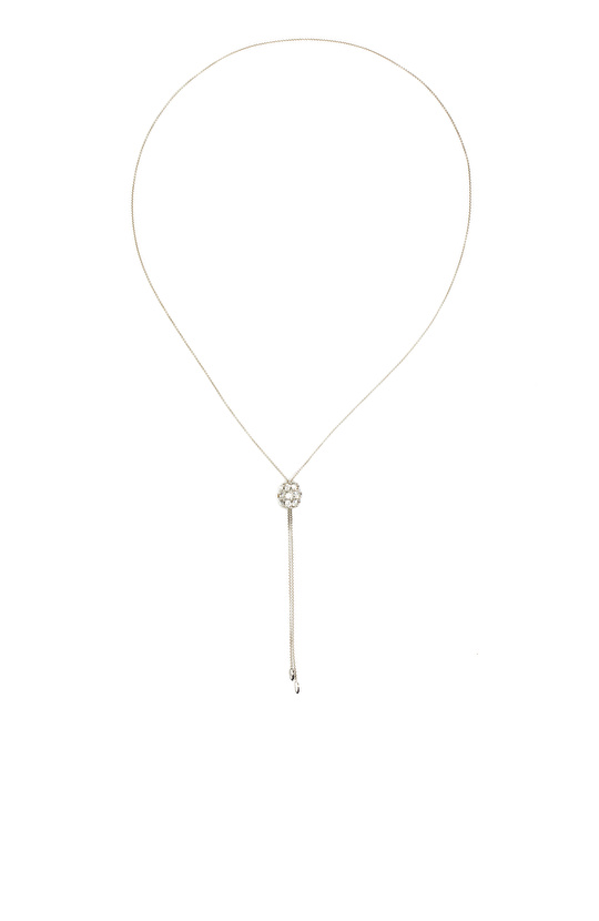 Silver Gümüş Rengi Taşlı Kolye